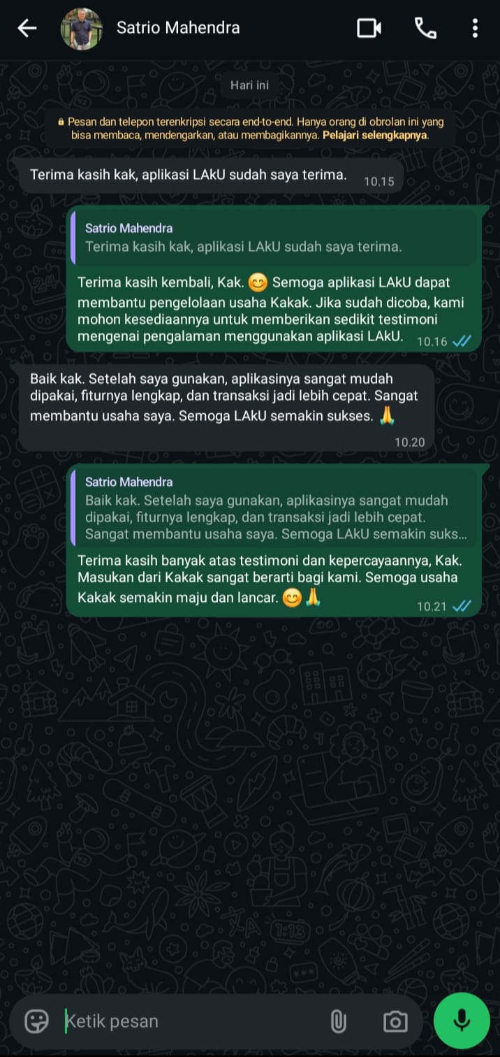 Bukti Chat & Transfer Satrio Mahendra